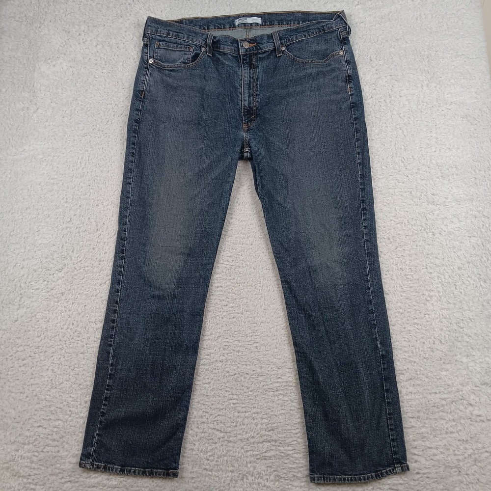 Signature by Levi Strauss Straight Jeans Mens 40x32 Blue Stretch 94601-0094